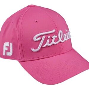 Titleist Golf Tour Performance PINK OUT Adjustable Golf Hat COLOR: Pink/White
